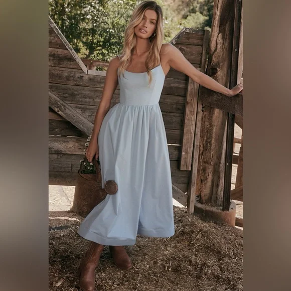 House of CB Lolita soft blue corset sundress - Picture 4 of 10